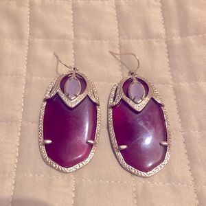 Kendra Scott earrings. Deep red color/gold/pink
